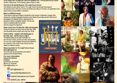 Kardamyli Jazz Festival 2024 Programm Seite 1