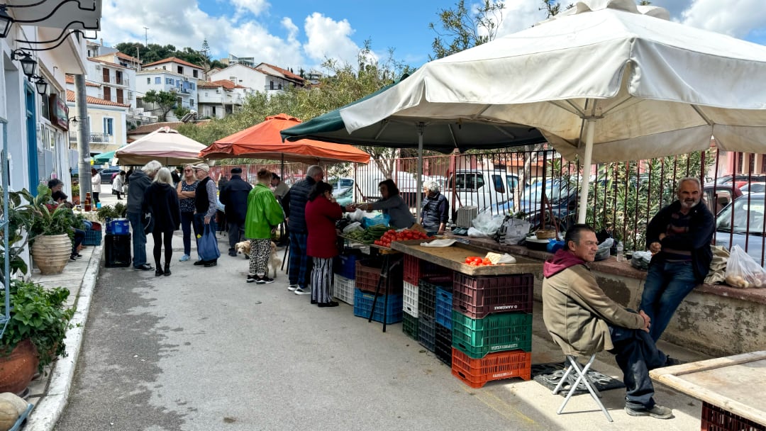 Wochenmarkt in Koroni